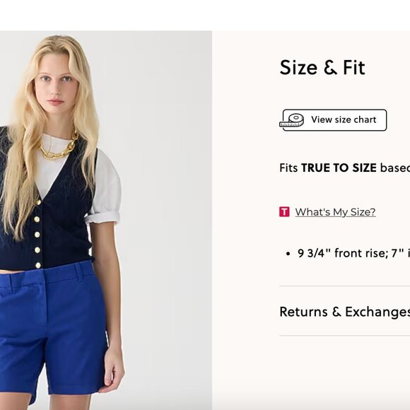 J. Crew 7 inch Chino Shorts in blue - Picture 6 of 9